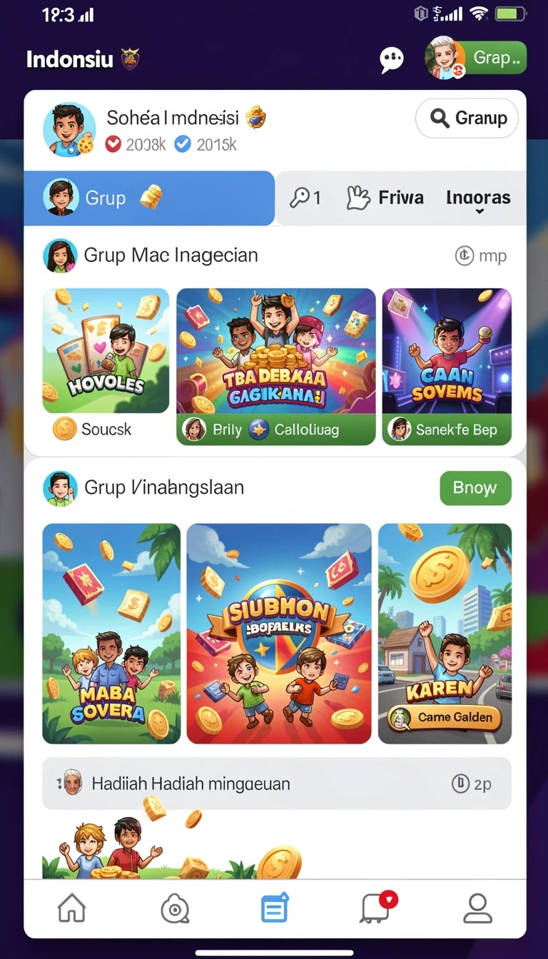 Beragam pilihan permainan menarik dalam aplikasi Cara Download dan Instal id689 di Android.